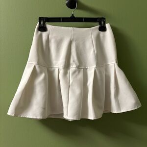 SHEIN White Flared Mini Skirt